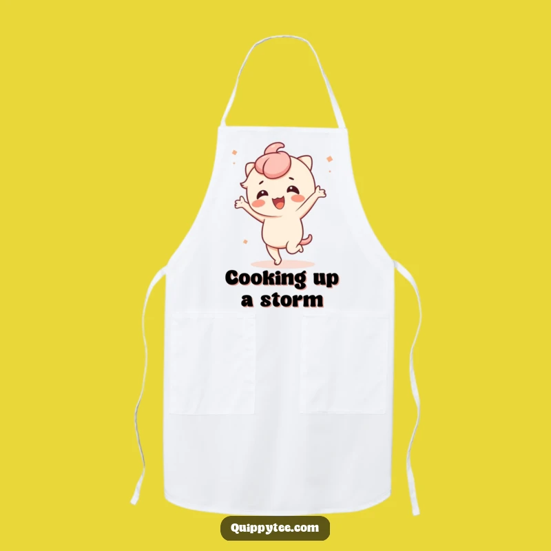 Funny Kawaii Dance Apron: Cook and Groove!