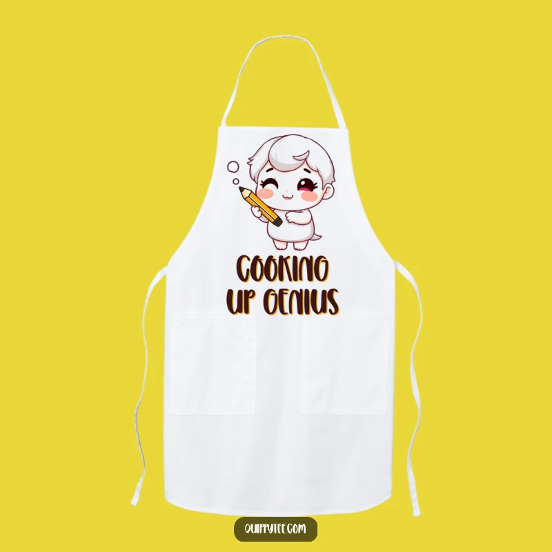 Clever Thinker Apron: Funny Character's Idea Holder for a Witty Kitchen