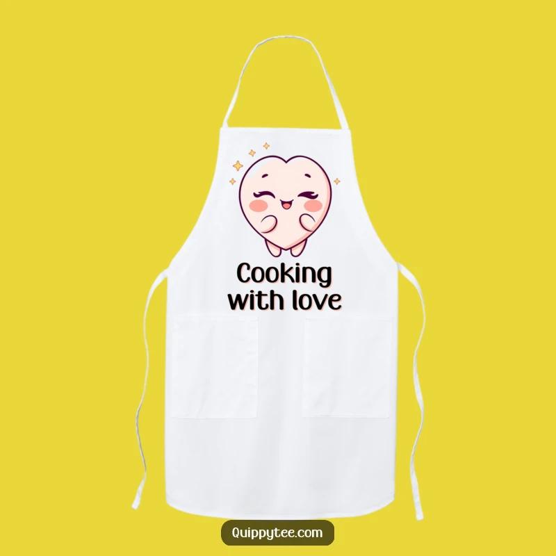 Funny Heart Wink Apron: Add Playful Flair to Kitchen Tasks