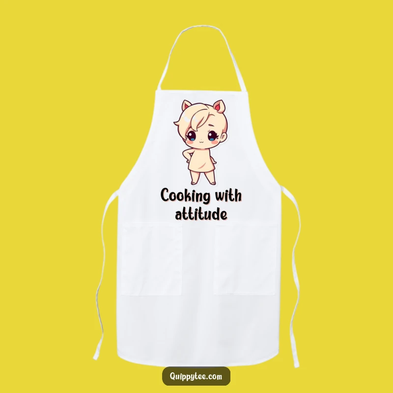 Funny Kawaii Sassy Apron: Cute Attitude Chef Gear, Hilarious Gift for Cooks