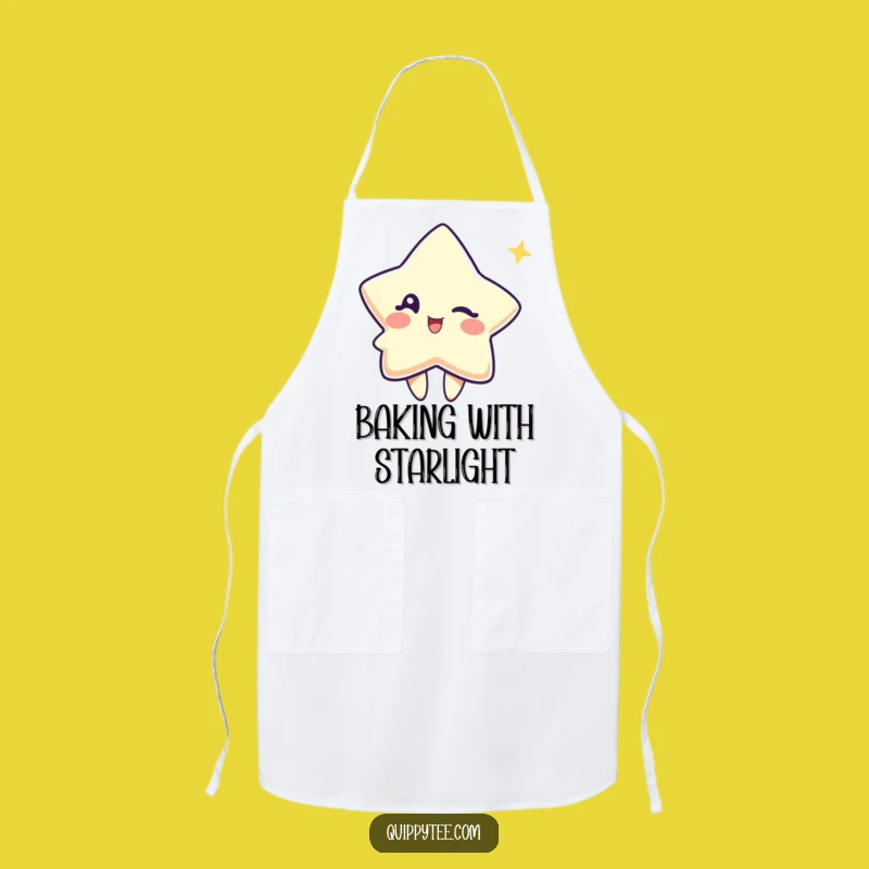 Funny Winking Star Apron: Cook with Cosmic Flair and Playful Kitchen Humor