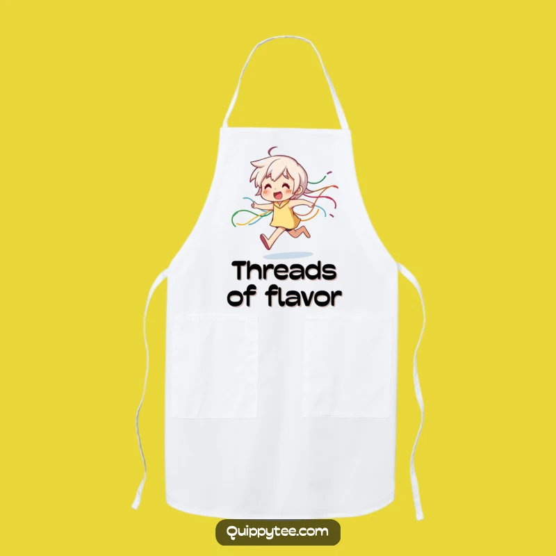 Funny Running Thread Character Apron: Cook with Energetic Flair