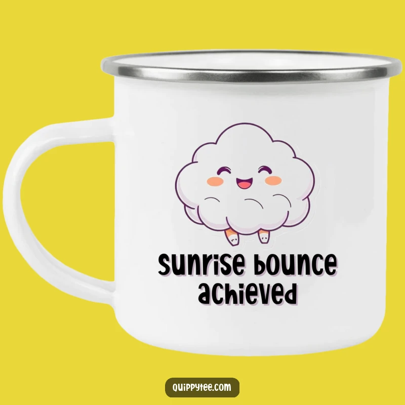 Adventure-Ready Joyful Cloud Camping Mug: Your Funny Companion for Sunny Outdoor Escapes