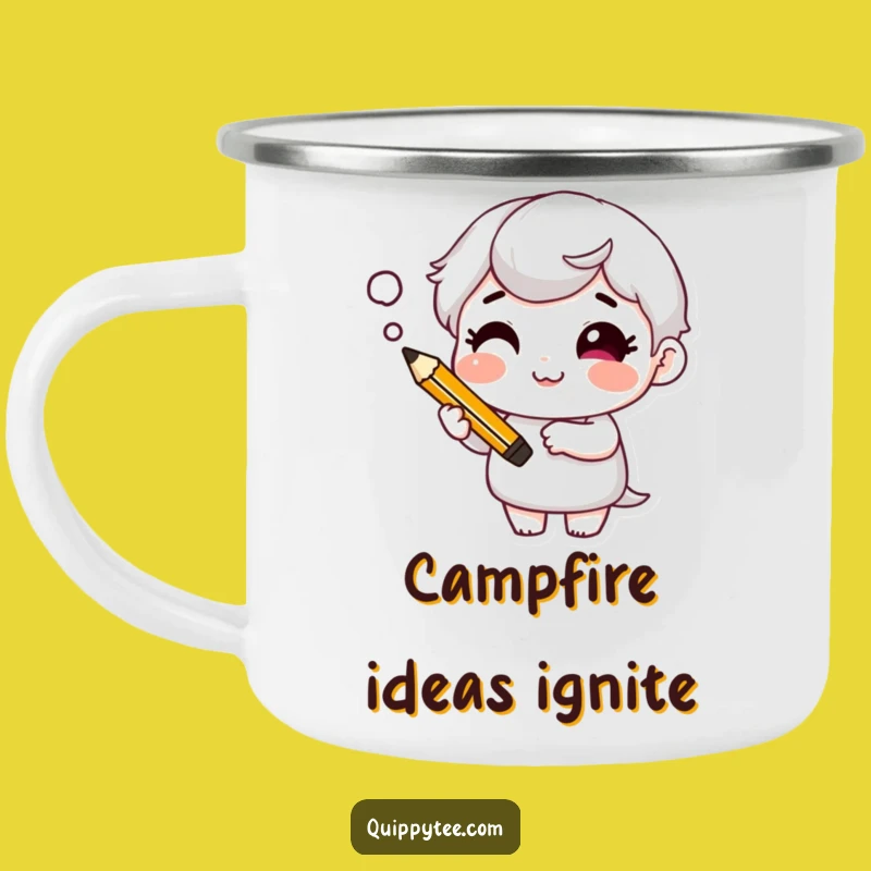 Clever Thinker Camping Mug: Funny Character's Idea Drink for Witty Campers