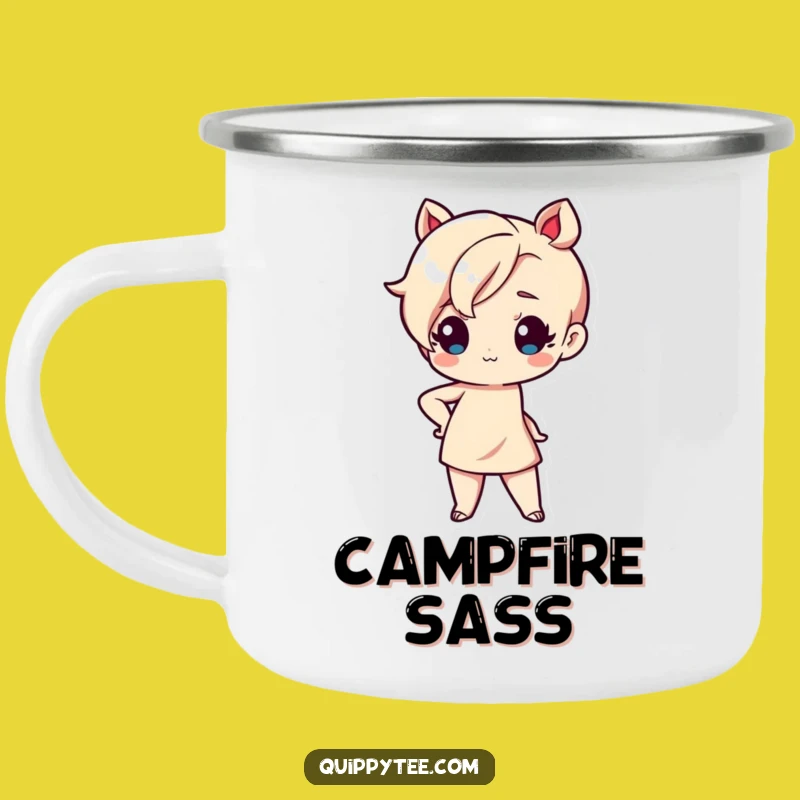 Funny Kawaii Sassy Camping Mug: Cute Attitude Mug, Hilarious Gift for Campers