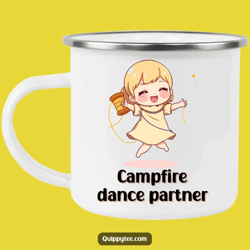 Funny Thread Dance Camping Mug: Outdoor Crafting Fun