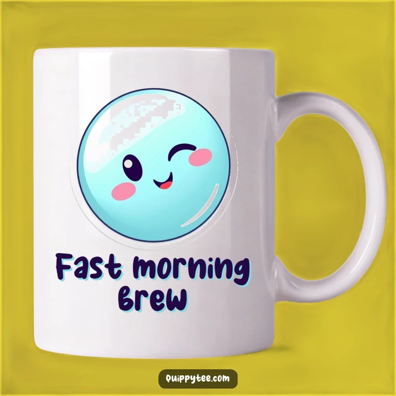 Funny Winking Button Mug: Zippy Character Energy Funny Gift