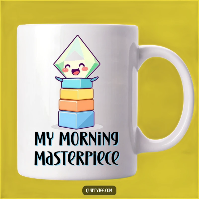 Funny Giggling Diamond Stacking Blocks Mug - Hilarious Gift for Gem Lovers