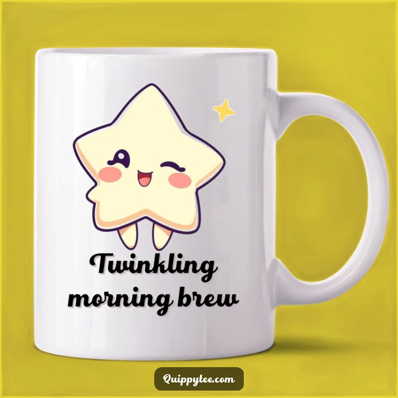 Funny Winking Star Mug: Your Daily Dose of Cosmic Charm and Playful Humor