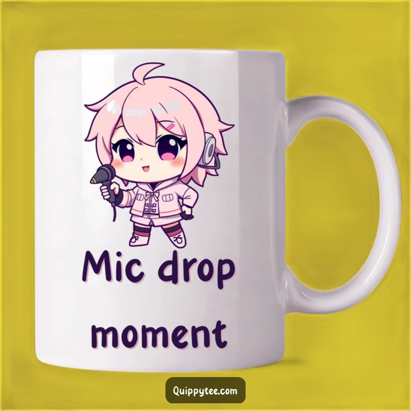 Funny Microphone Kawaii Mug: Rock Your Morning, Great Funny Gift