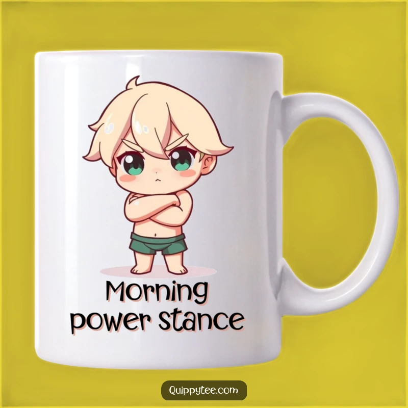 Confident Pose Mug: Funny Character's Bold Statement for a Powerful Gift