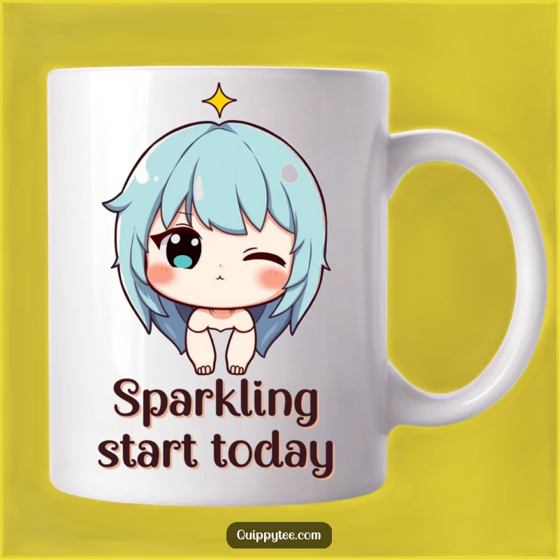 Wink & Sparkle Mug: Funny Character's Cheeky Charm for a Playful Gift