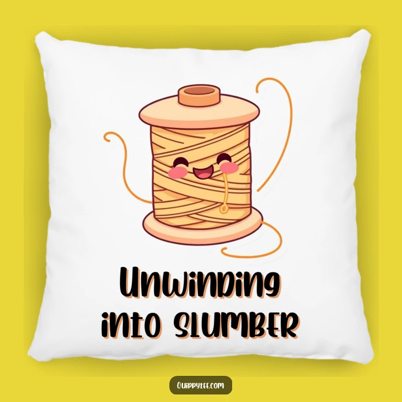 Cozy Funny Smiling Spool Pillow: Rest Your Head on Creativity