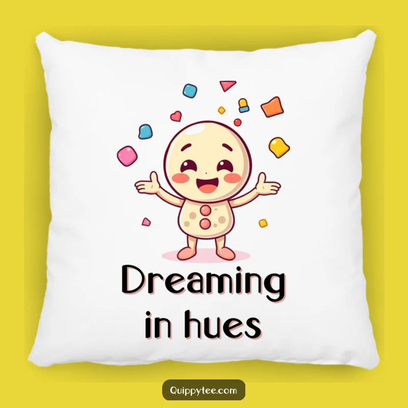 Funny Button Juggling Shapes Pillow - Cozy Comfort & Colorful Accent