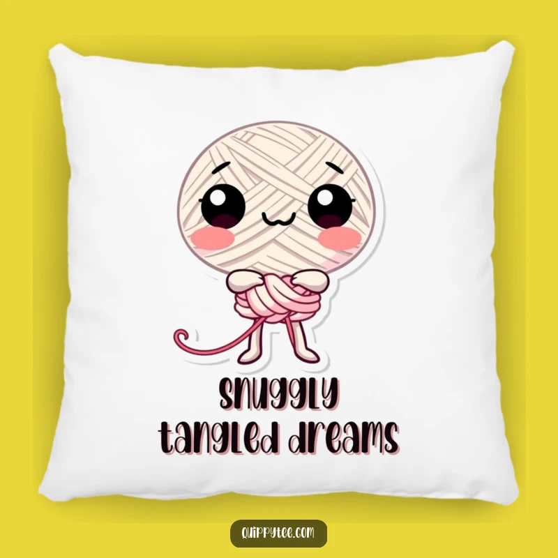 Comfy Funny Happy Thread Pillow: Snuggle Up with Playful Joy