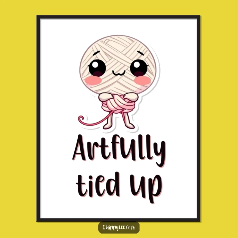 Funny Happy Thread Digital Print: Instant Art with Whimsical Vibes