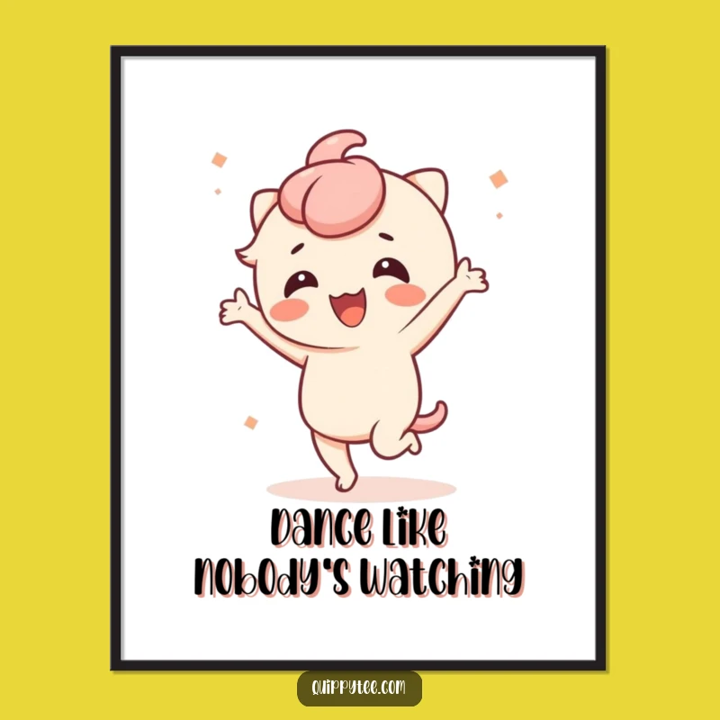 Funny Kawaii Dance Digital Art Print: Instant Party Decor!