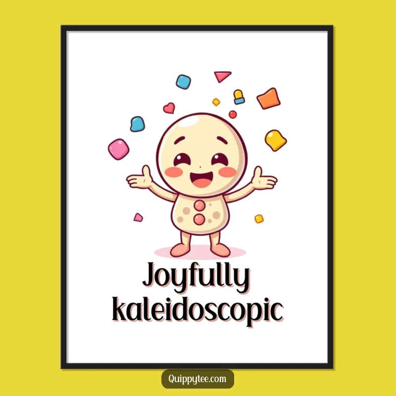 Funny Button Juggling Shapes Instant Art - Vibrant Digital Download Gift