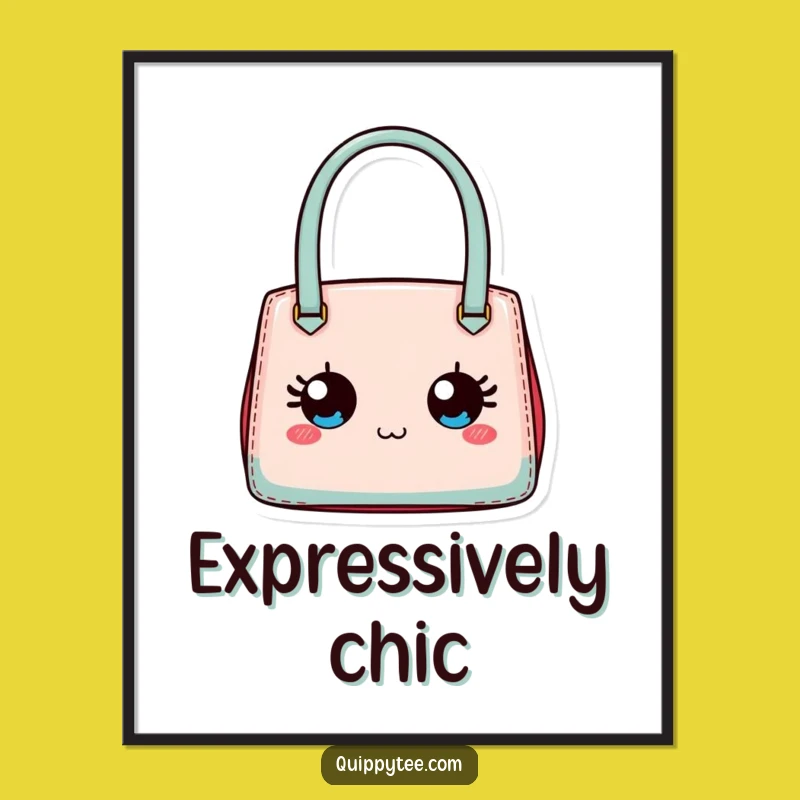 Funny Designer Handbag Digital Art: Instant Chic Decor Download
