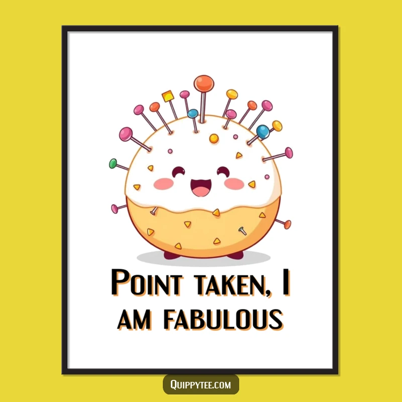 Funny Pin Cushion Digital Print: Instant Hilarious Wall Art for Sewists