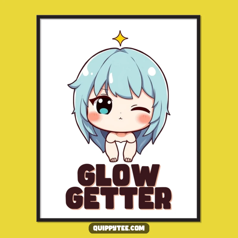 Wink & Sparkle Digital Print: Funny Character's Art for Instant Charm