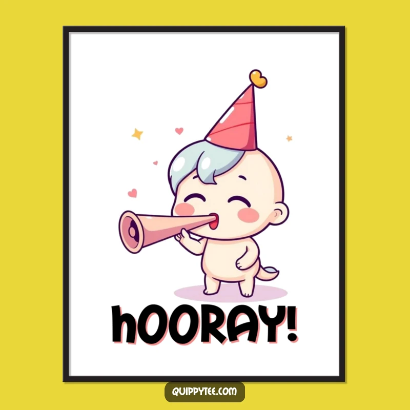 Funny Party Digital Art: Excited Vibes, Perfect Funny Gift for Walls