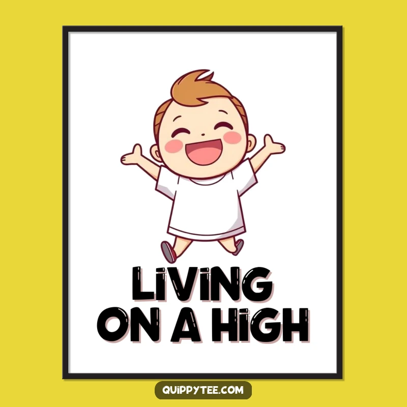 Joyful Speech Bubble Digital Print: Funny Character's Happy Art for Instant Cheer