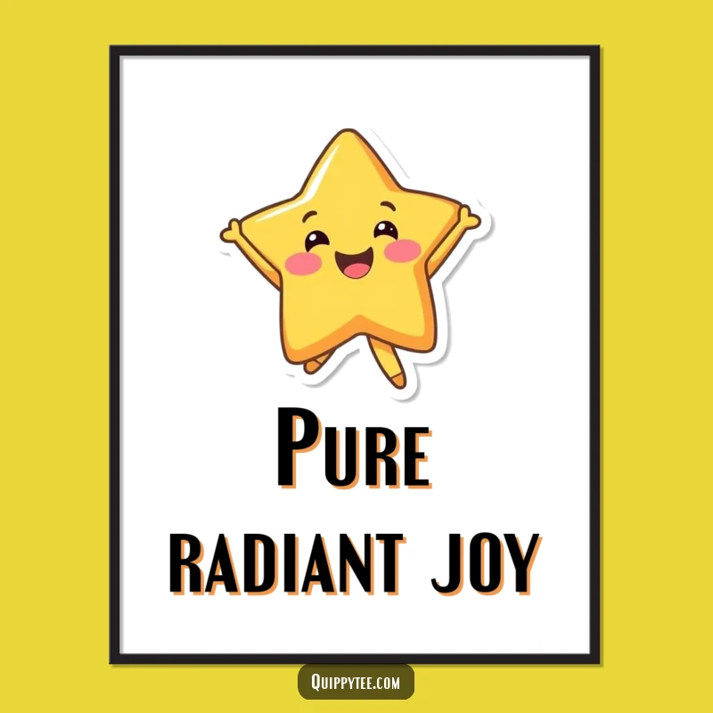 Funny Star Joy Digital Print: Instant Cheerful Art for Instant Happiness
