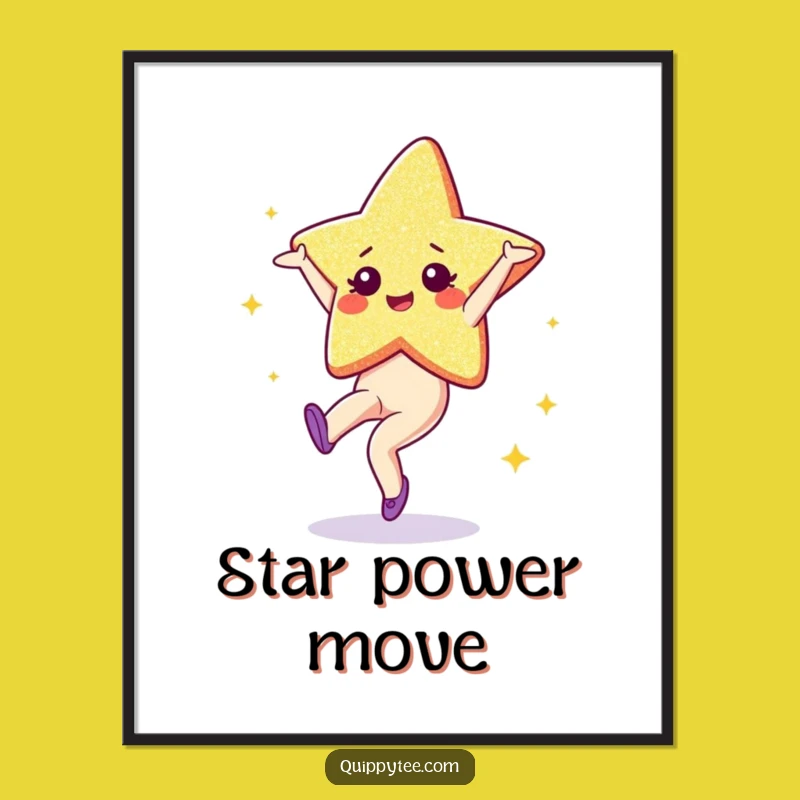 Printable Funny Glitter Star Art: Instantly Add Sparkle to Your Walls - Humorous Gift