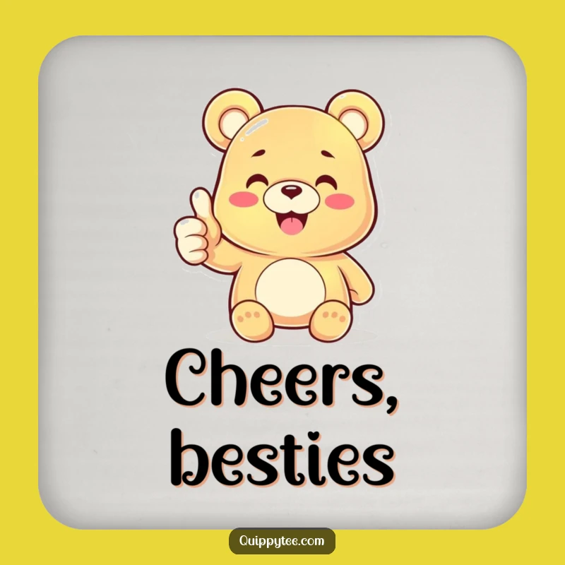 Funny Gummy Bear Thumbs Up Coasters: Protect Surfaces with Hilarious Style