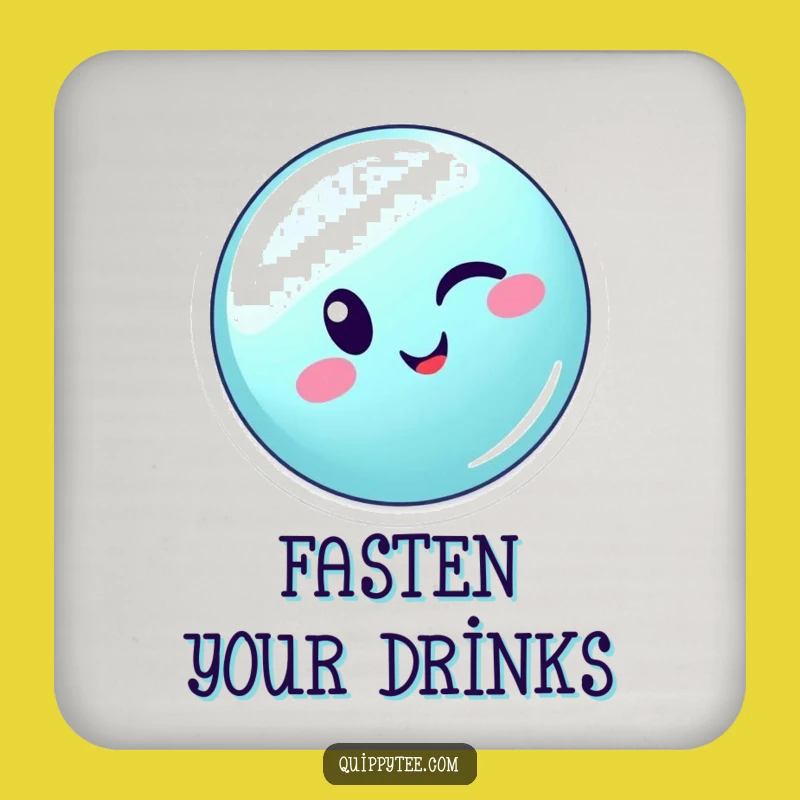 Funny Winking Button Coaster Set: Protect Surfaces with Playful Energy