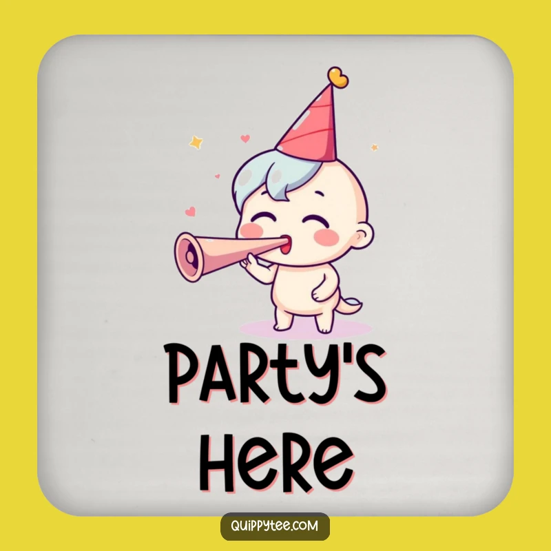Funny Party Coaster: Excited Horn Blower Protection, Perfect Funny Gift for Tables