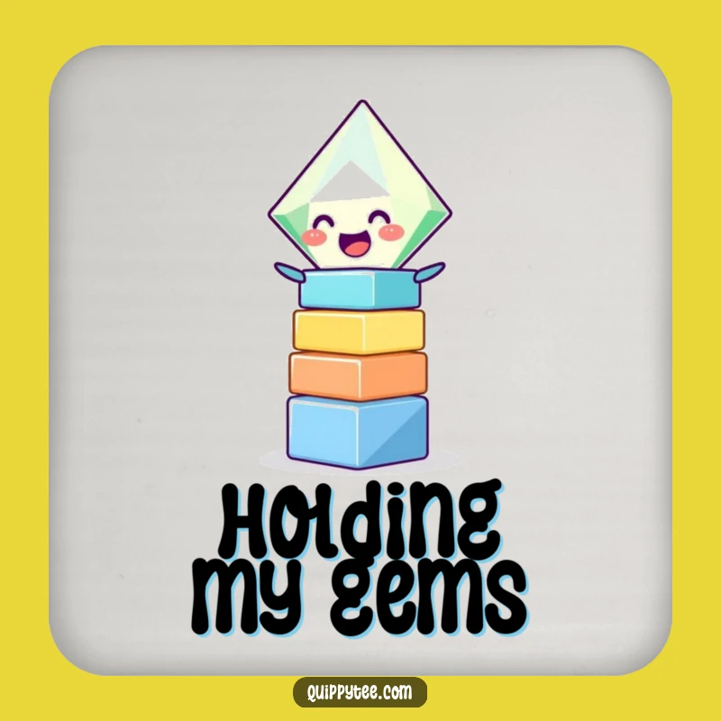 Funny Giggling Diamond Stacking Blocks Coaster Set - Protect Surfaces with Humor