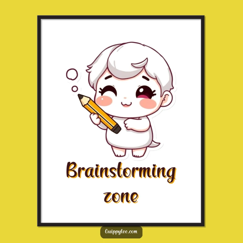 Clever Thinker Poster: Funny Character's Art for a Witty Space