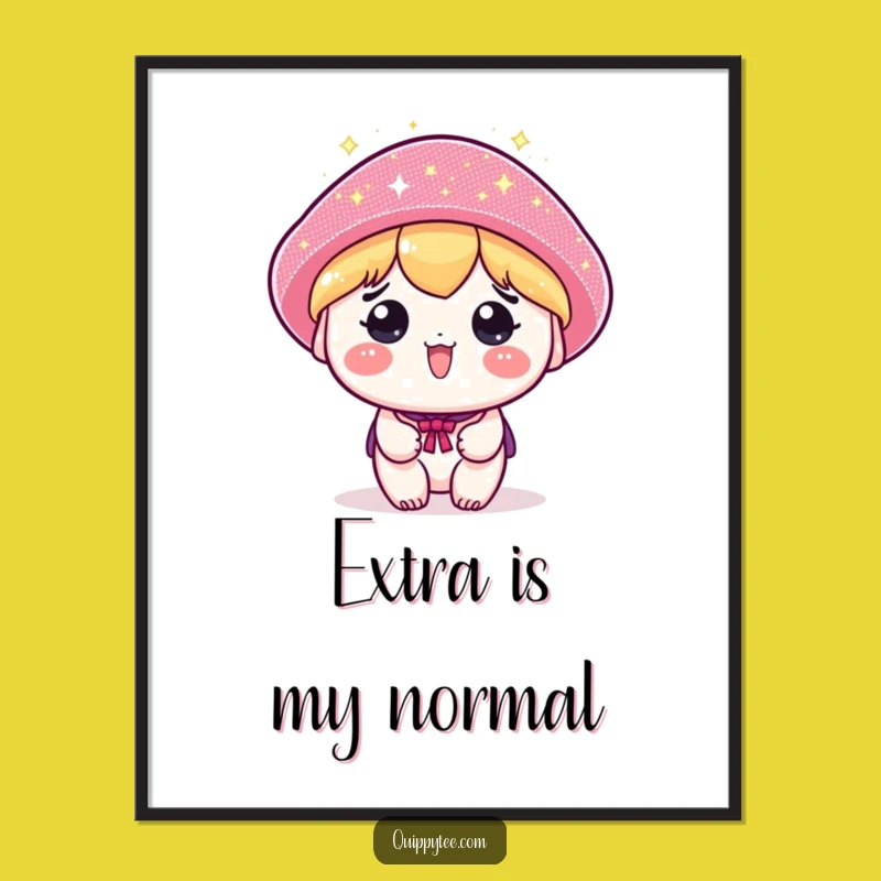 Funny Kawaii Hat Poster: Sparkle Up Your Walls, Great Funny Gift