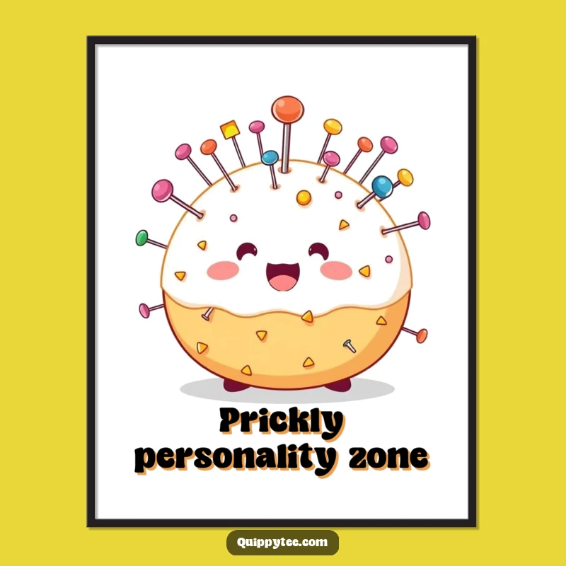 Funny Pin Cushion Poster: Hilarious Wall Art for Your Sewing Nook