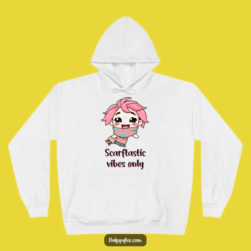 Cozy Funny Scarfy Character Hoodie: Warmth & Style with a Flamboyant Scarf
