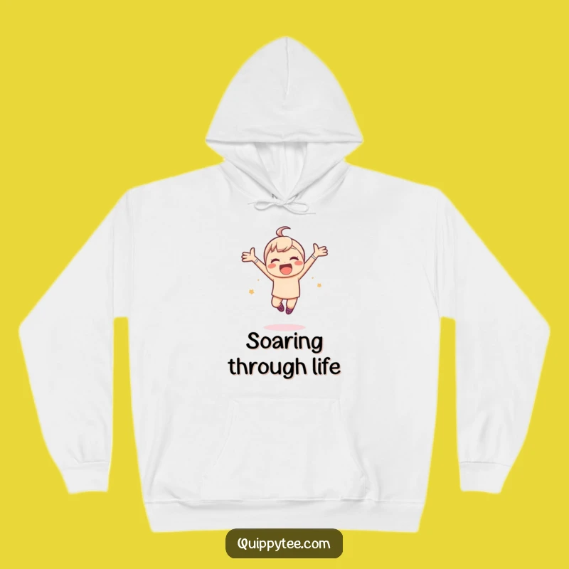 Funny Joyful Leap Hoodie: Cozy Enthusiasm, Great Funny Gift
