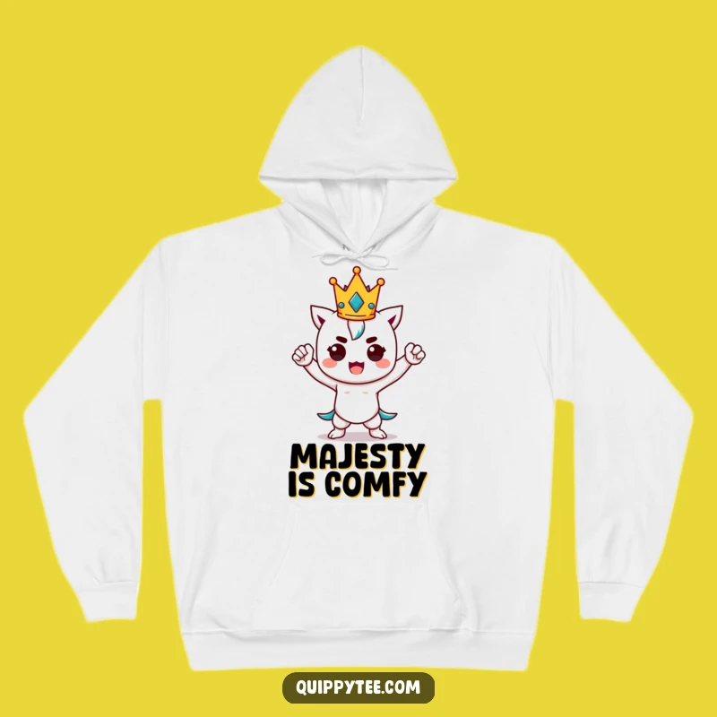 Funny Kawaii Power Pose Hoodie - Cozy Regal Humor Sweatshirt Gift