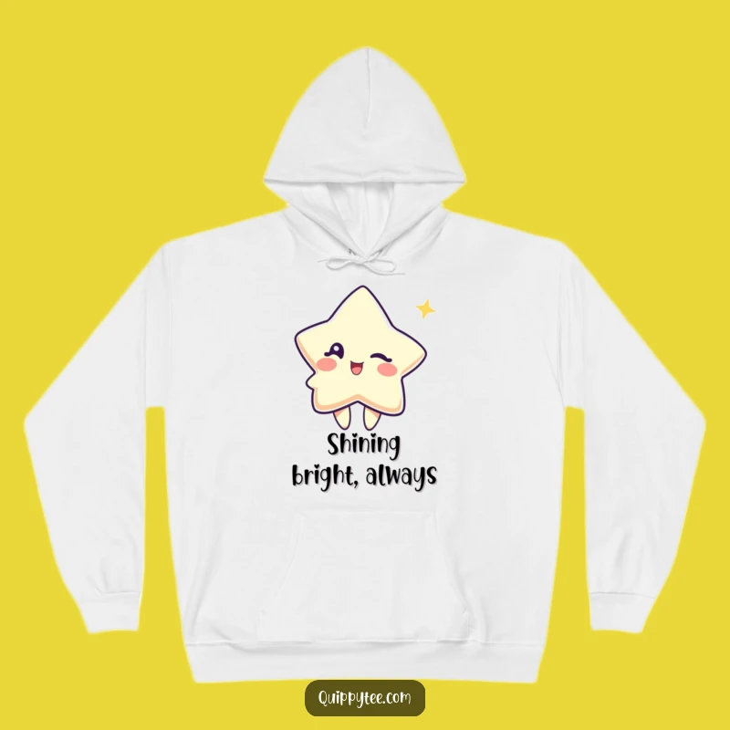 Cozy Winking Star Hoodie: Stay Warm and Sparkle with This Funny Celestial Comfort