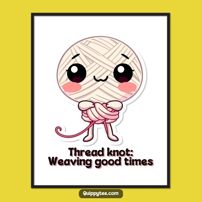 Free Printable Wall Art: Knotty Thread - Playful & Funny Downloadable Art