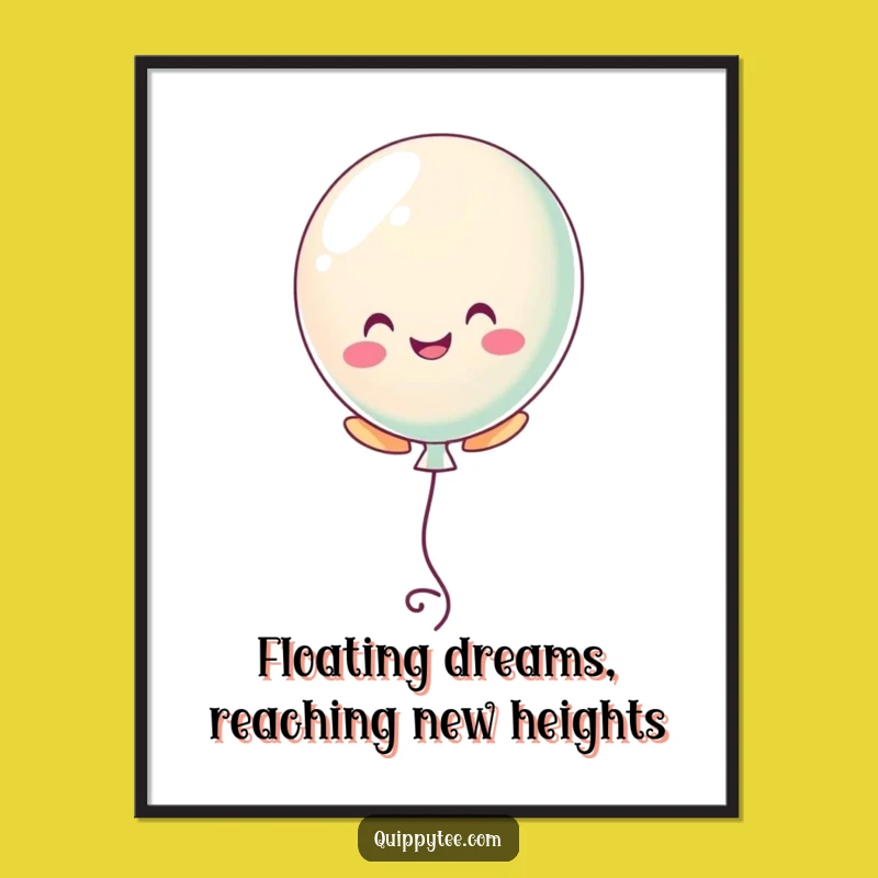 Funny Free Printable Wall Art: Cheerful Balloon Downloadable Poster