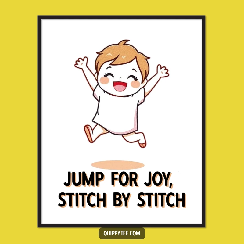 Funny Free Printable Wall Art: Fabric Swatch Joyful Leap Downloadable Decor