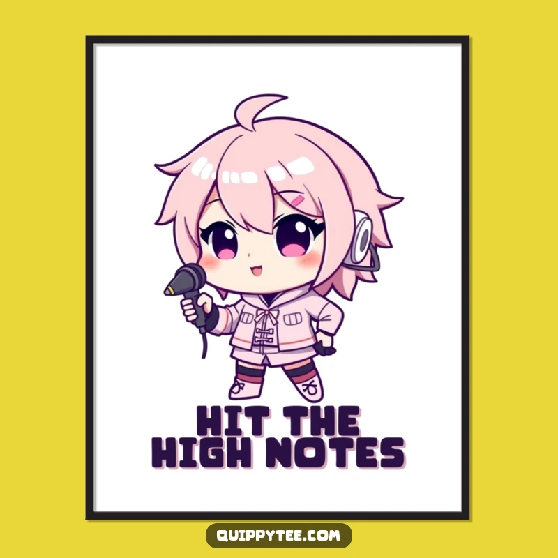 Funny Free Printable Wall Art: Microphone Kawaii Star, Confident Decor