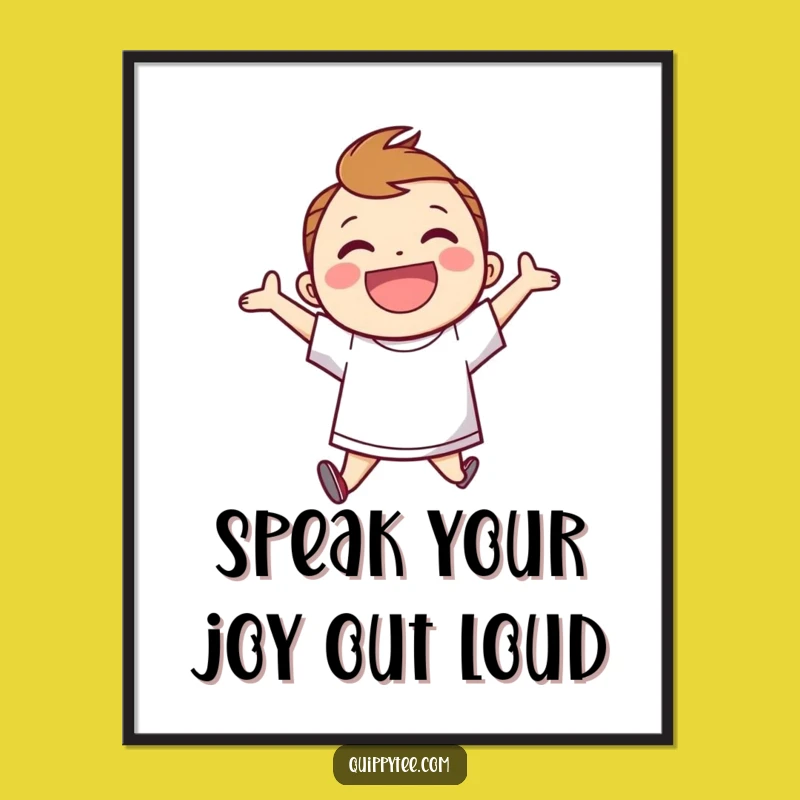 Joyful Speech Bubble Jumper Funny Free Printable Wall Art