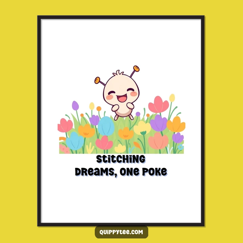 Funny Free Printable Wall Art: Laughing Needle Poking Downloadable Decor