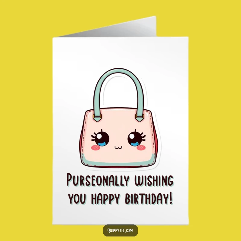 Free Printable Birthday Card: Designer Bag Eyes - Funny Style Downloadable Gift