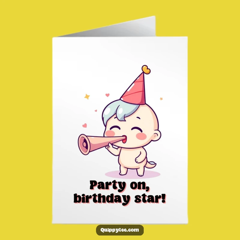 Free Printable Birthday Card: Excited Party Guy DIY Gift