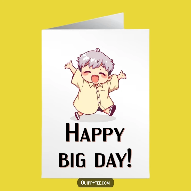 Free Printable Birthday Card: Tripping Character, Funny Downloadable Gift