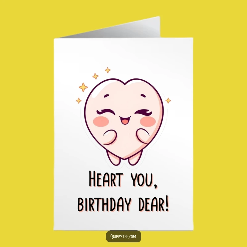 Free Printable Playful Heart Birthday Card - Witty DIY Downloadable